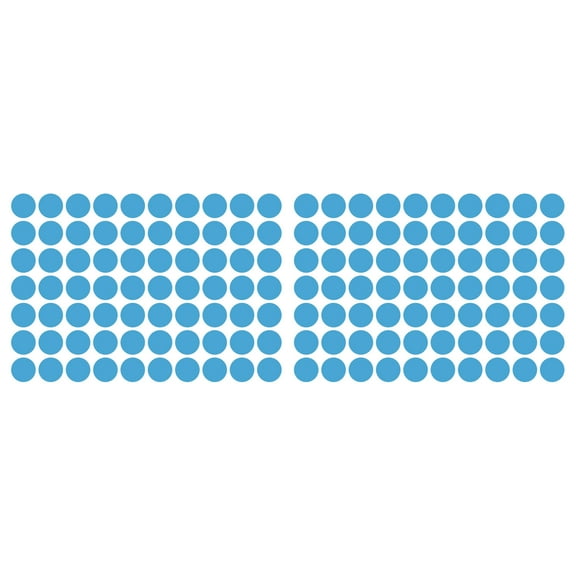 LiteMark 1 Inch Baby Blue Vinyl Removable Dot Classroom Floors & Walls Decals - Pack of 140