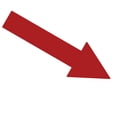 thumbnail image 1 of LiteMark 10 Inch Red Vinyl Removable Floor Wall Marking Arrow Decals - Pack of 12, 1 of 7