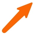 thumbnail image 1 of LiteMark 11" Heavy Duty Floor Safety School Marking Vinyl Directional Arrow Comet Design  -Orange- Pack of 10, 1 of 1