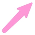 thumbnail image 1 of LiteMark 11" Heavy Duty Floor Safety School Marking Vinyl Directional Arrow Comet Design  - Pink Pack of 10, 1 of 1