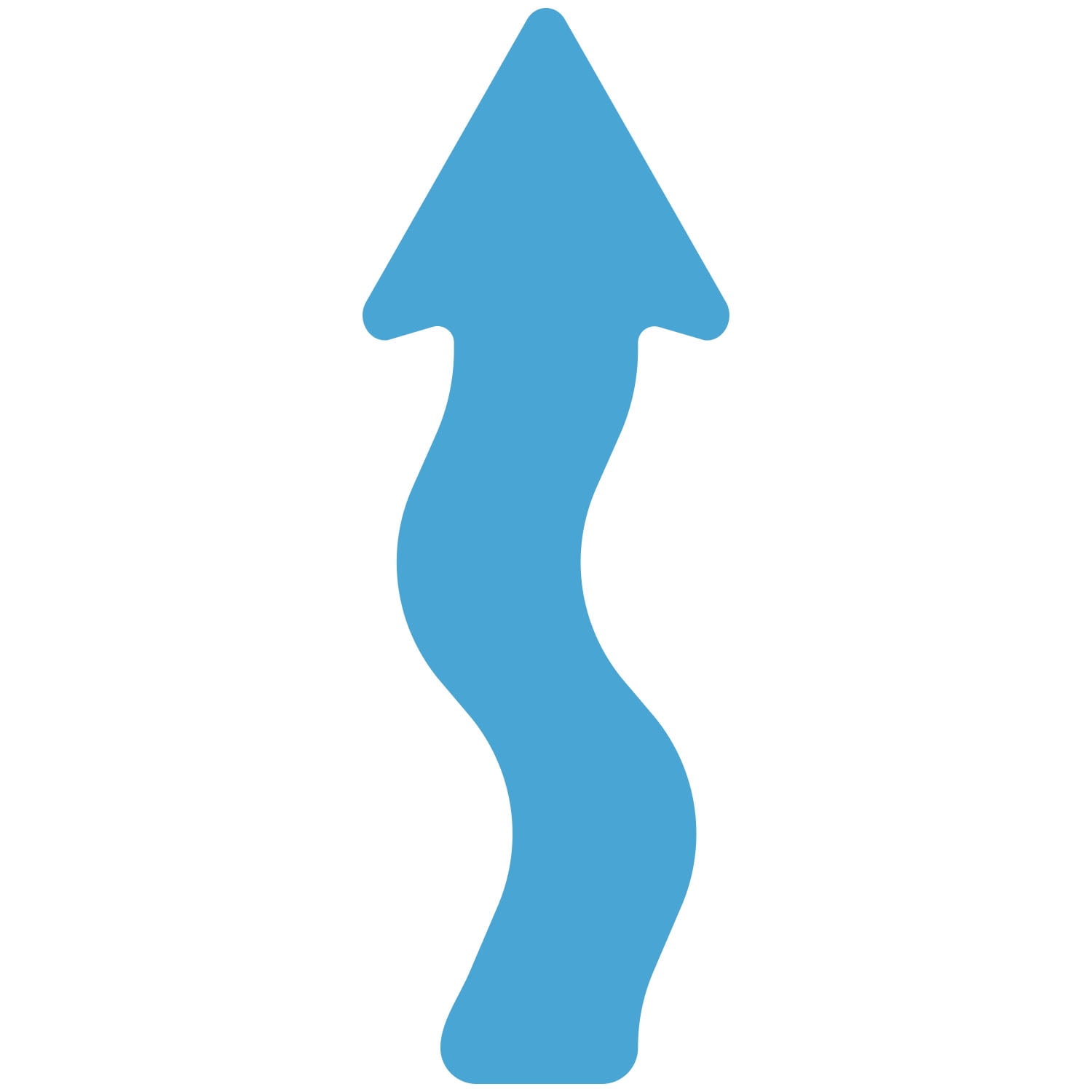 LiteMark 11 Inch Ice Blue Adhesive Curly Arrow Decal Stickers for ...