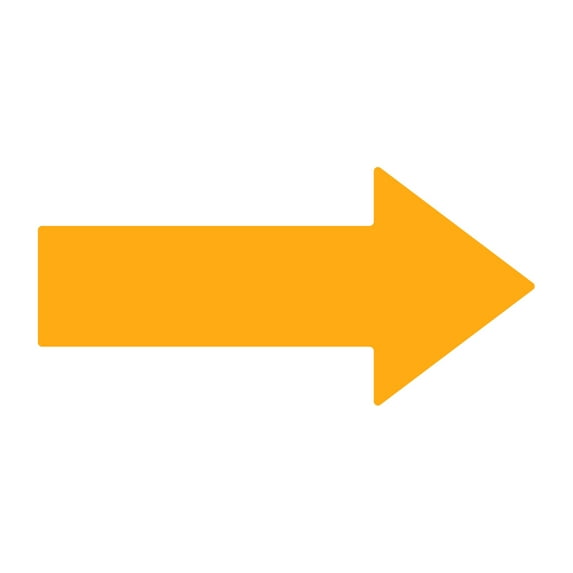 LiteMark 12" Durable Heavy Duty Safety Floor Marking Arrows Heavy Foot Traffic - Golden Yellow - Pack of 6