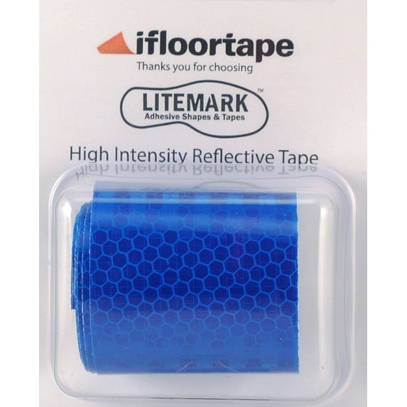 LiteMark 2 Inch | Blue | High Intensity Light Focusing | Long Distance Reflective Tape -36 Inch Roll