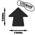 thumbnail image 1 of LiteMark 4 Inch Black Removable Round Arrow Decals - Pack of 16, 1 of 5