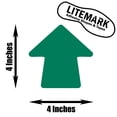 thumbnail image 1 of LiteMark 4 Inch Green Removable Round Arrow Decals - Pack of 16, 1 of 5