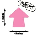 thumbnail image 1 of LiteMark 4 Inch Pink Removable Round Arrow Decals - Pack of 16, 1 of 5