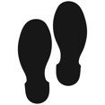thumbnail image 1 of LiteMark 9 Inch Black Heavy Duty Directional Floor Marking Foot Shoe Print Decals - Pack of 12, 1 of 1
