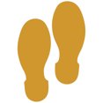 thumbnail image 1 of LiteMark 9 Inch Gold Heavy Duty Directional Floor Marking Foot Shoe Print Decals - Pack of 12, 1 of 1