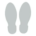thumbnail image 1 of LiteMark 9 Inch Grey Unifoot Footprint Decal Stickers for Floors and Walls - Pack of 12, 1 of 1