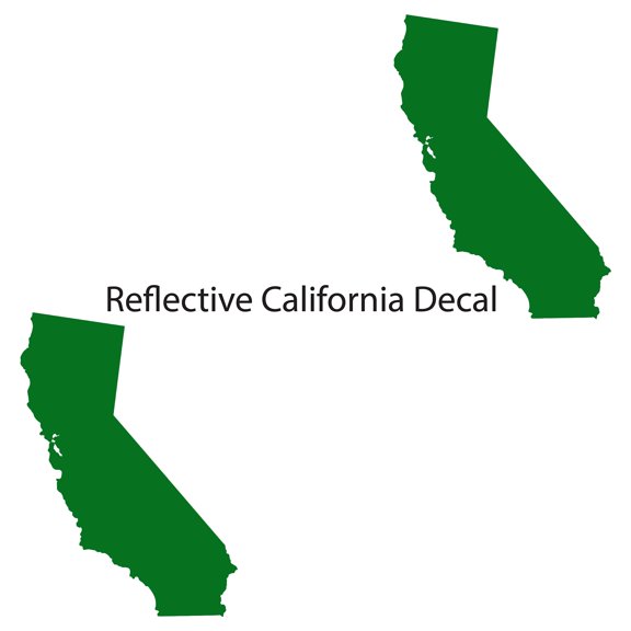 LiteMark Green Reflective California Decals