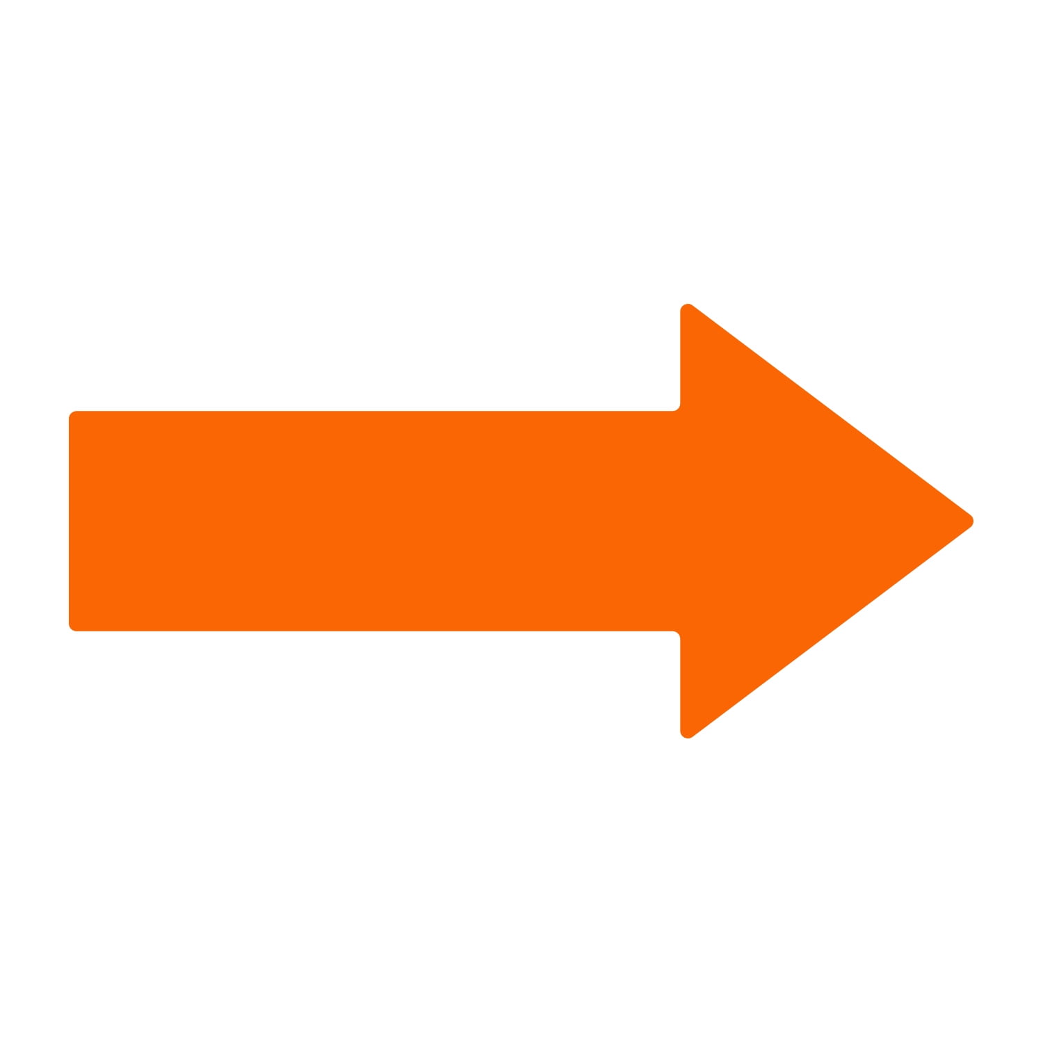 LiteMark Orange Glossy Arrow Wall Decal & Sticker (6 Pack