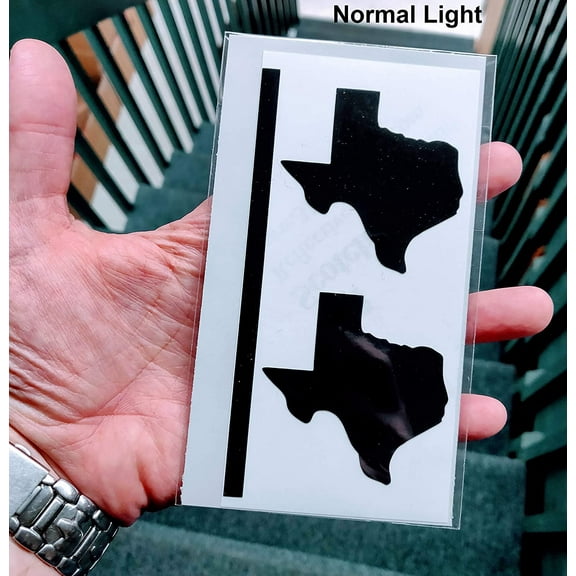LiteMark Reflective 2.5 Inch Texas Sticker - Pack of 2