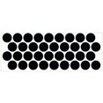 thumbnail image 1 of LiteMark Reflective Stickers Decals for Helmets, Bicycles, Strollers, Wheelchairs - 1 Inch Circles - Black, 1 of 2