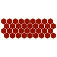 thumbnail image 1 of LiteMark Reflective Stickers Decals for Helmets, Bicycles, Strollers, Wheelchairs - 1 Inch Hexagons - Red, 1 of 2
