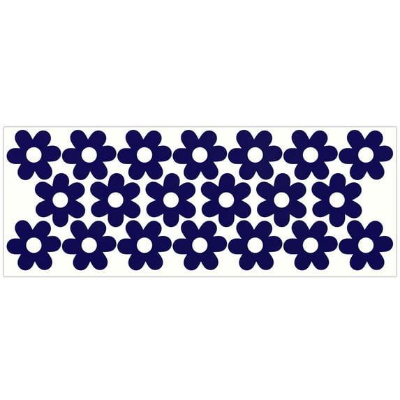 LiteMark Reflective Stickers Decals for Helmets, Bicycles, Strollers, Wheelchairs - 6 Petal Flowers - Purple