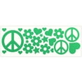 thumbnail image 1 of LiteMark Reflective Stickers Decals for Helmets, Bicycles, Strollers, Wheelchairs - Hippy Pack - Green, 1 of 2
