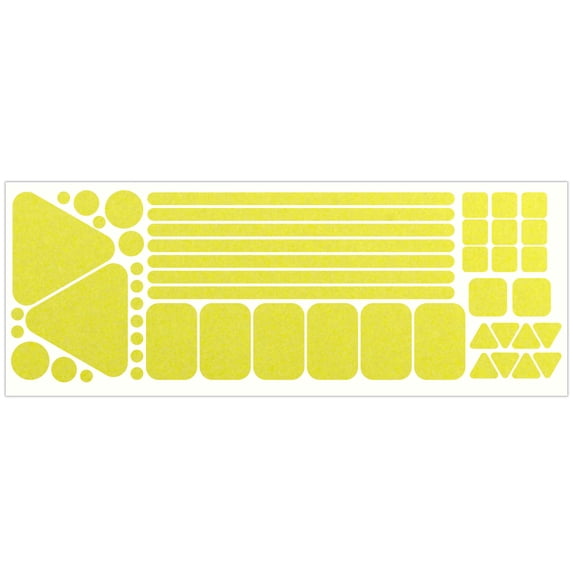 LiteMark Reflective Stickers Decals for Helmets, Bicycles, Strollers, Wheelchairs - Variety Pack - Lemon Yellow