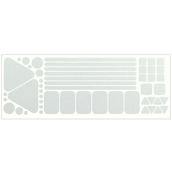 LiteMark Reflective Stickers Decals for Helmets, Bicycles, Strollers, Wheelchairs - Variety Pack - White