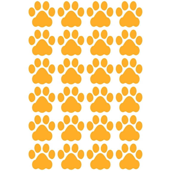 LiteMark Removable 3 Inch Dogpaw Floor & Wall Vinyl Decal Stickers (24 Pack)
