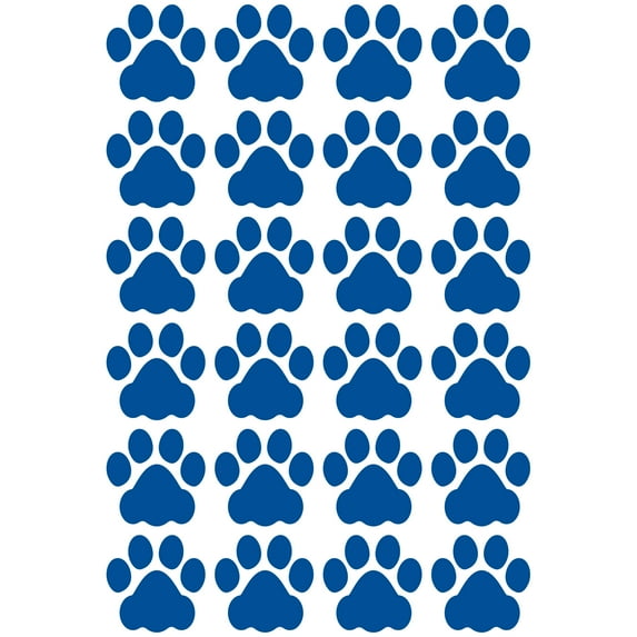 LiteMark Removable 3 Inch Dogpaw Floor & Wall Vinyl Decal Stickers (24 Pack)