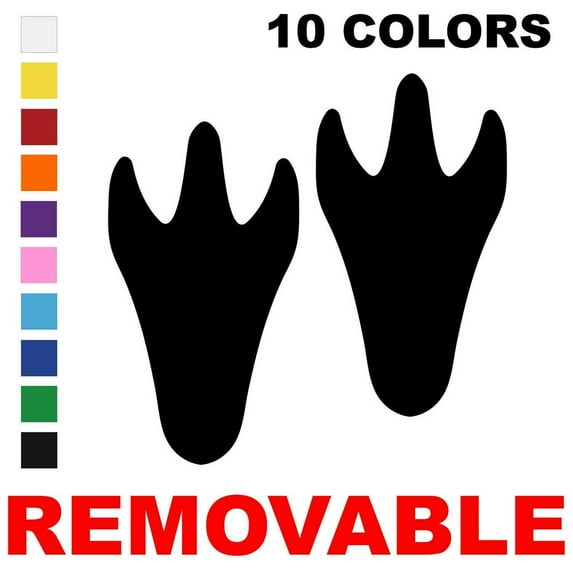 LiteMark Removable 9 Inch x 5 Inch Dinosaur Tracks for Floors and Walls - 6 Pairs