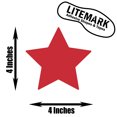 thumbnail image 1 of LiteMark Removable Red 4 Inch Star Decals - Pack of 12, 1 of 5