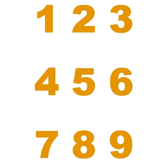 LiteMark Sensory Path Durable (4) Number Decals - 1 to 9