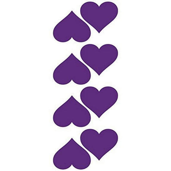 LiteMark Solid Color Removable Vinyl Heart Decals/Stickers