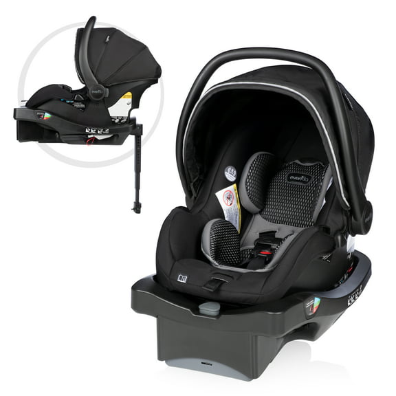 LiteMax DLX Infant Car Seat with FreeFlow Fabric and SafeZone Load Leg Base (Olympus Black)