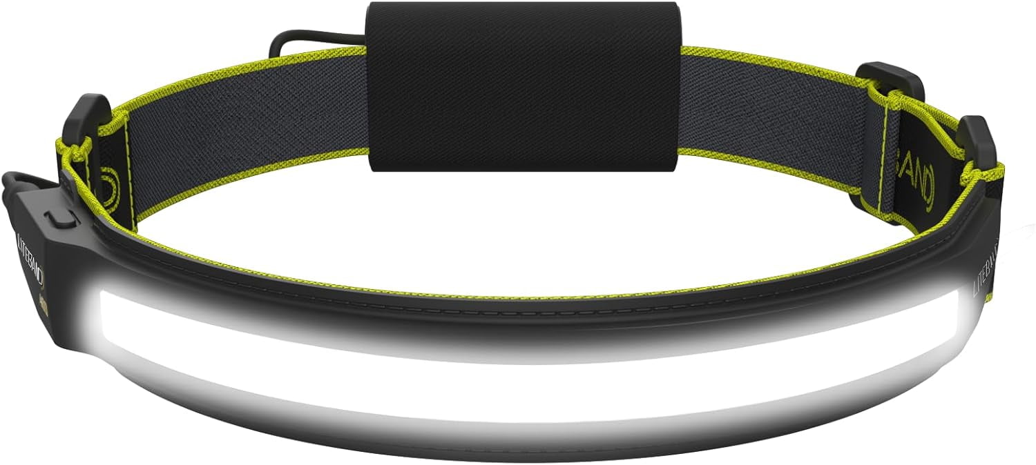 Liteband ACTIV 1000 Lumen LED Headlamp, Rechargeable Battery Powered, Hard Hat Light, Night