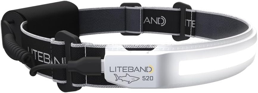 Liteband ACTIV 520 Lumen LED Headlamp, Rechargeable Battery Powered, Hard Hat Light, White