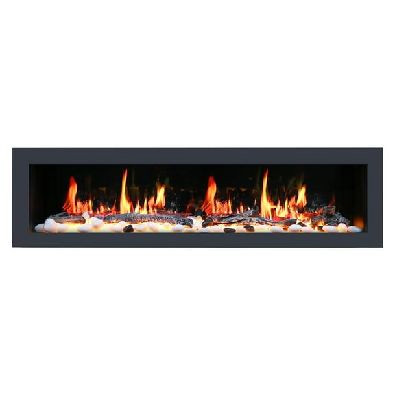 Litedeer Homes Electric Fireplace Insert ZEF78V Litedeer Latitude II Smart Wall Mounted Electric Fireplace With App 78 inch