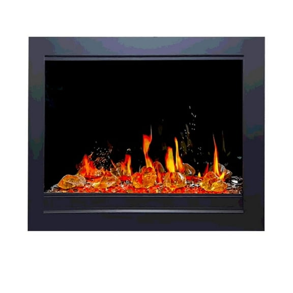Litedeer Homes LiteStar Smart Electric Fireplace Insert with App Reflective Amber Glass 38inch