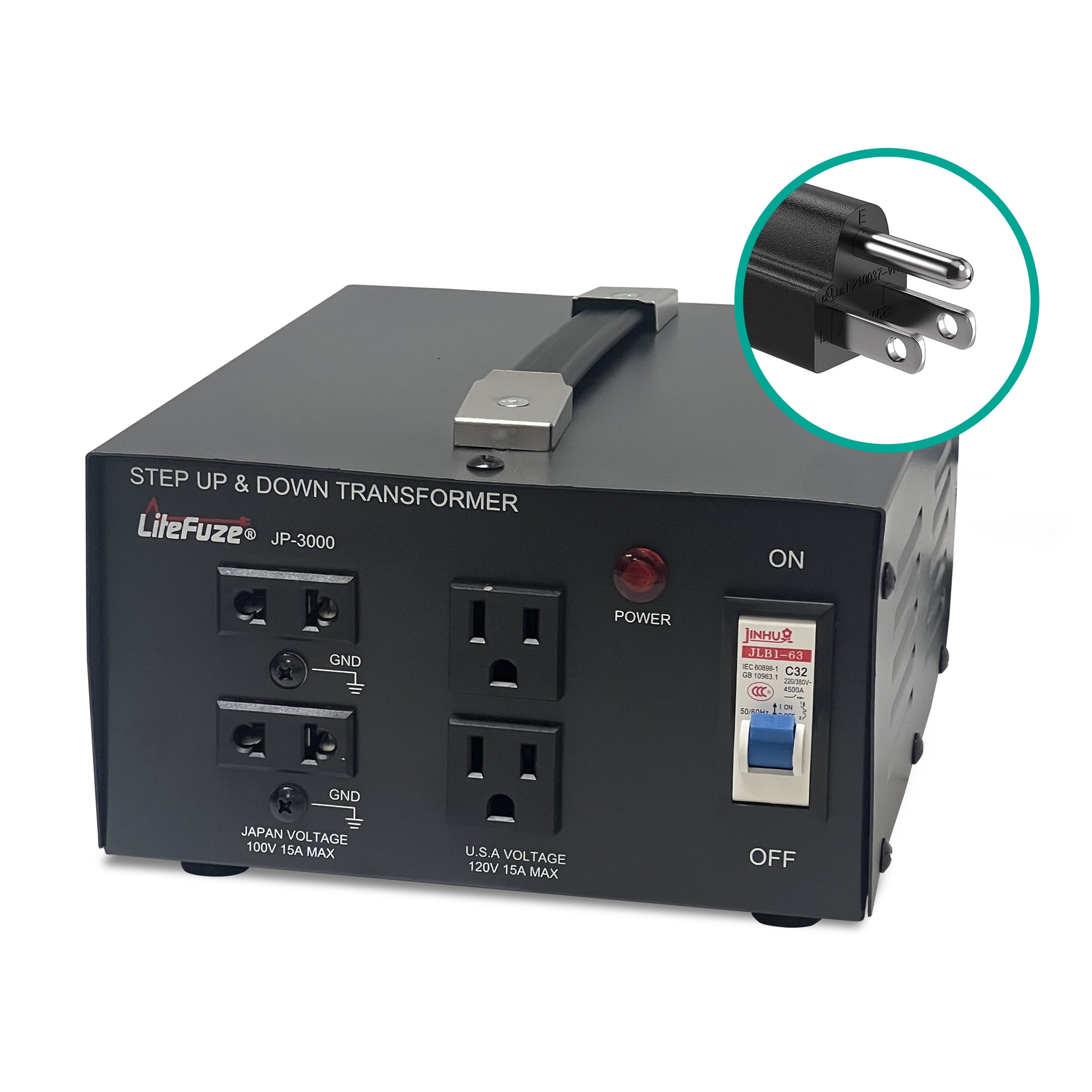 Litefuze 3000W Japan Voltage Converter Transformer - Step Up/down 100v ...