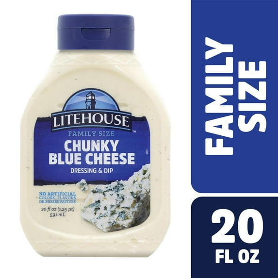 Litehouse™ Chunky Blue Cheese Dressing & Dip 20 fl oz Bottle (Pack of 6)