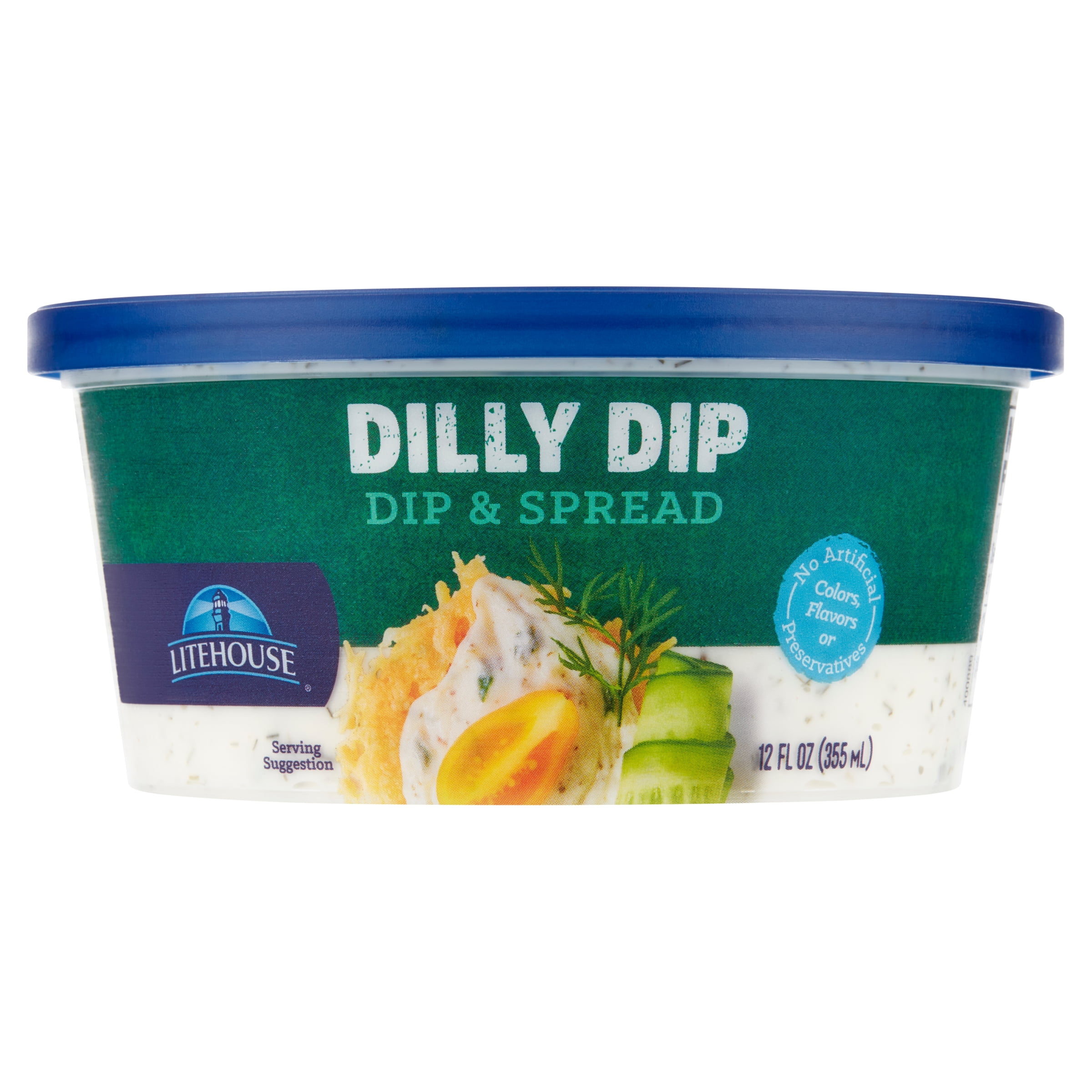 Litehouse Creamy Dilly Dill Refrigerated Veggie and Chip Dip, 12 Fluid