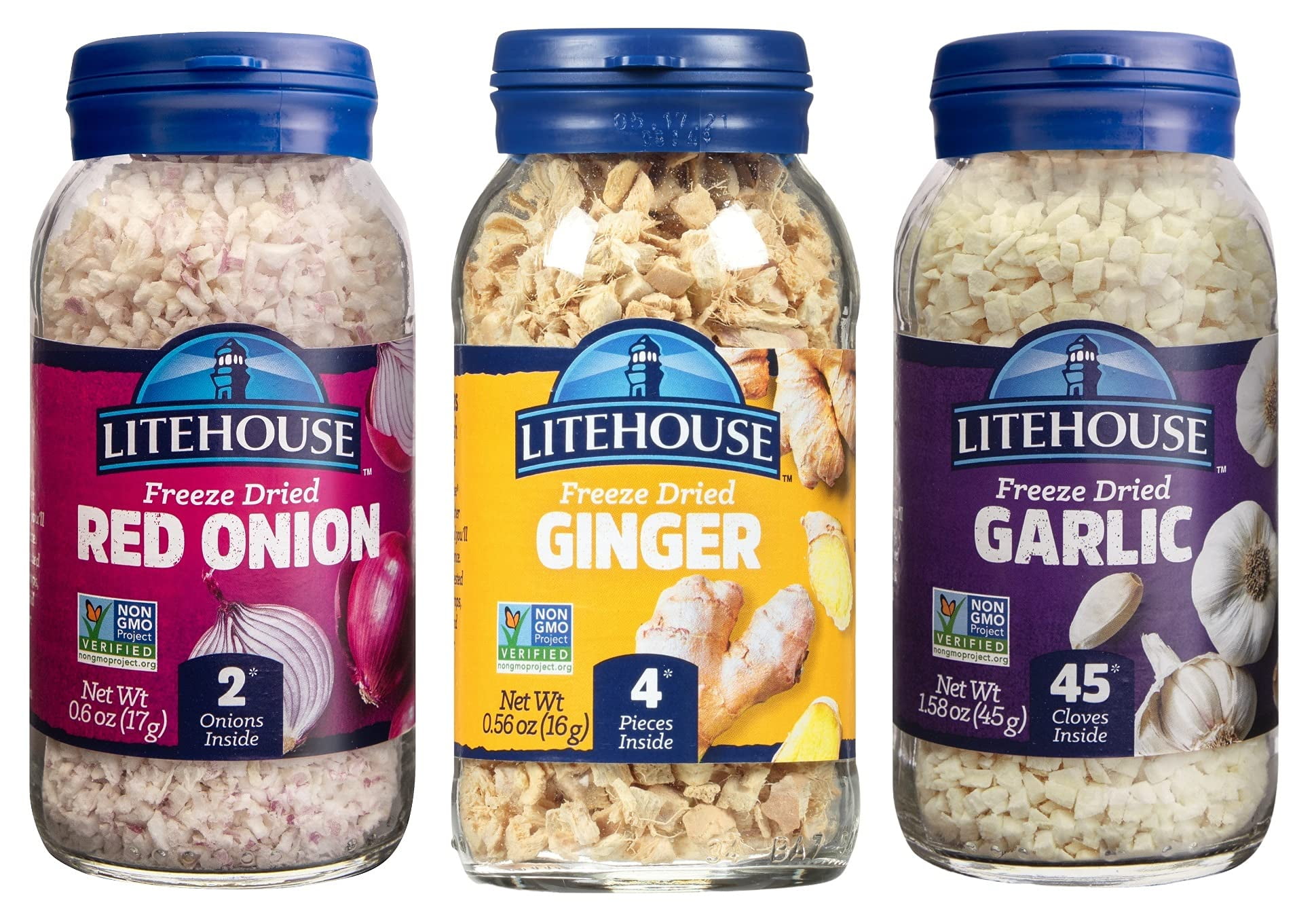 Litehouse Freeze Dried Herbs, AIF4 Flavors of Asia (Garlic, Red Onion