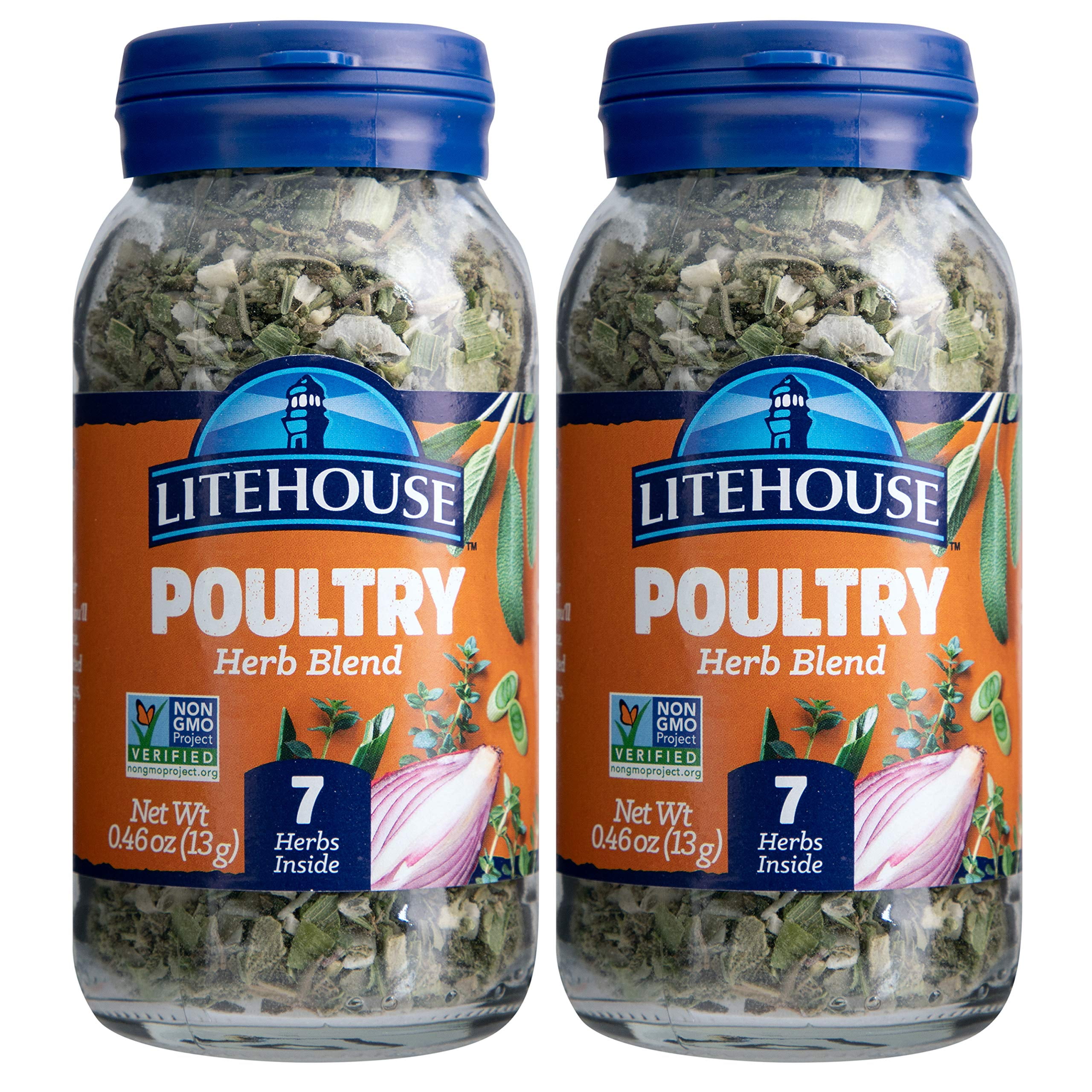 Litehouse Freeze Dried Poultry RE32Herb Blend Substitute for Fresh Poultry Herb Jar Contains 7