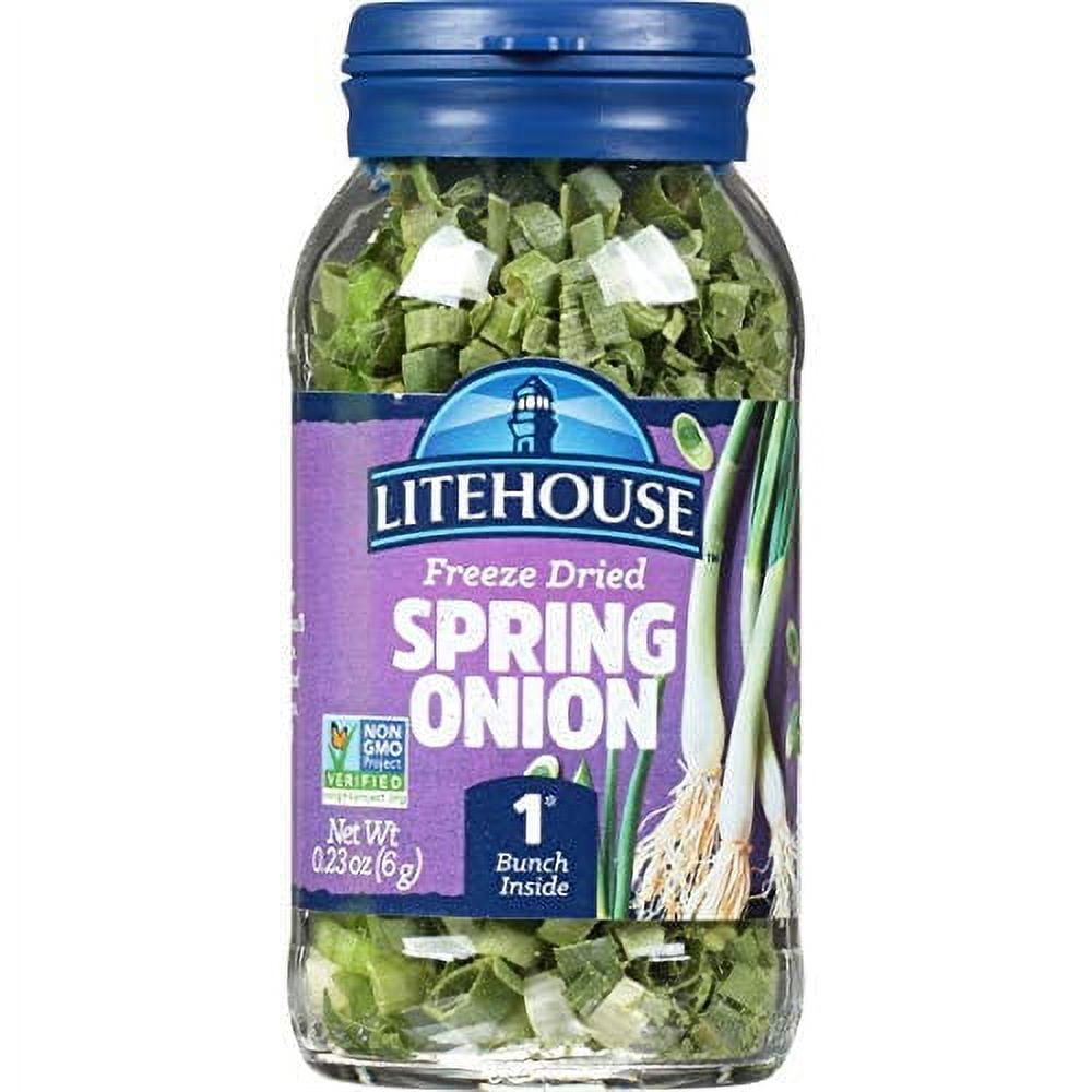 Litehouse Freeze Dried Spring Onion - Fresh Spring Onion, 1 Bunch Inside, Fresh Taste, Gluten Free, Keto Friendly, No Refrigeration - 0.23 Ounce
