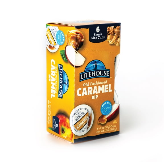 Litehouse Old Fashioned Caramel Dip Snack Size 6 - 2 oz Cups