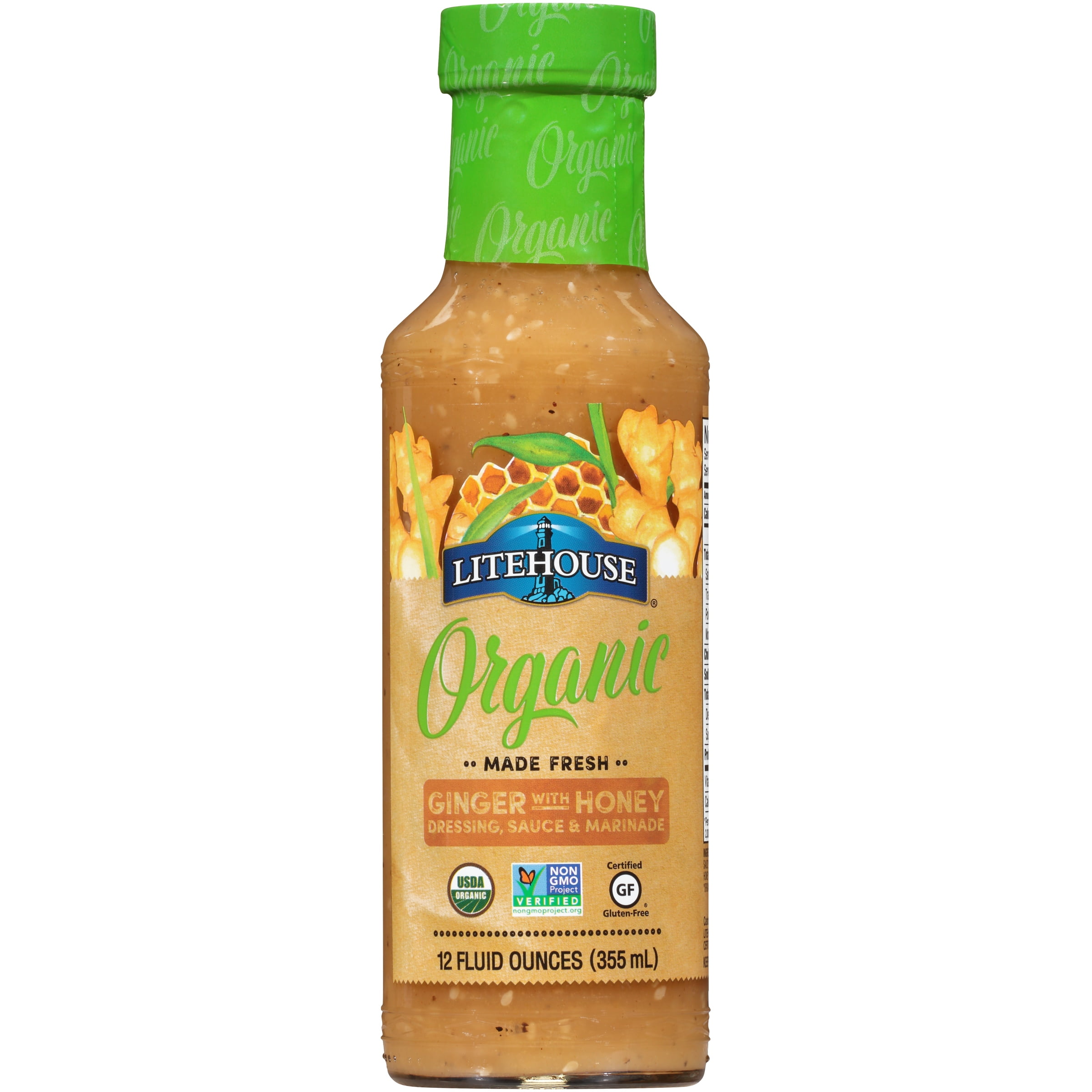 Litehouse Organic Ginger with Honey Dressing, 12 fl oz