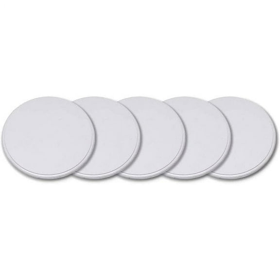 Litepak 5 Pack - Door Knob Protector | Door Bumpers 3" Door Knob Guard Plastic Self Adhesive Prevents Door Handle Damage, White