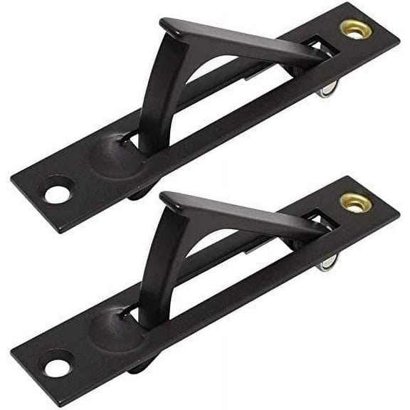 Litepak Door Edge Pull Sliding Hardware Modern Style Spring (2 Pack, Oil Rubbed Bronze)