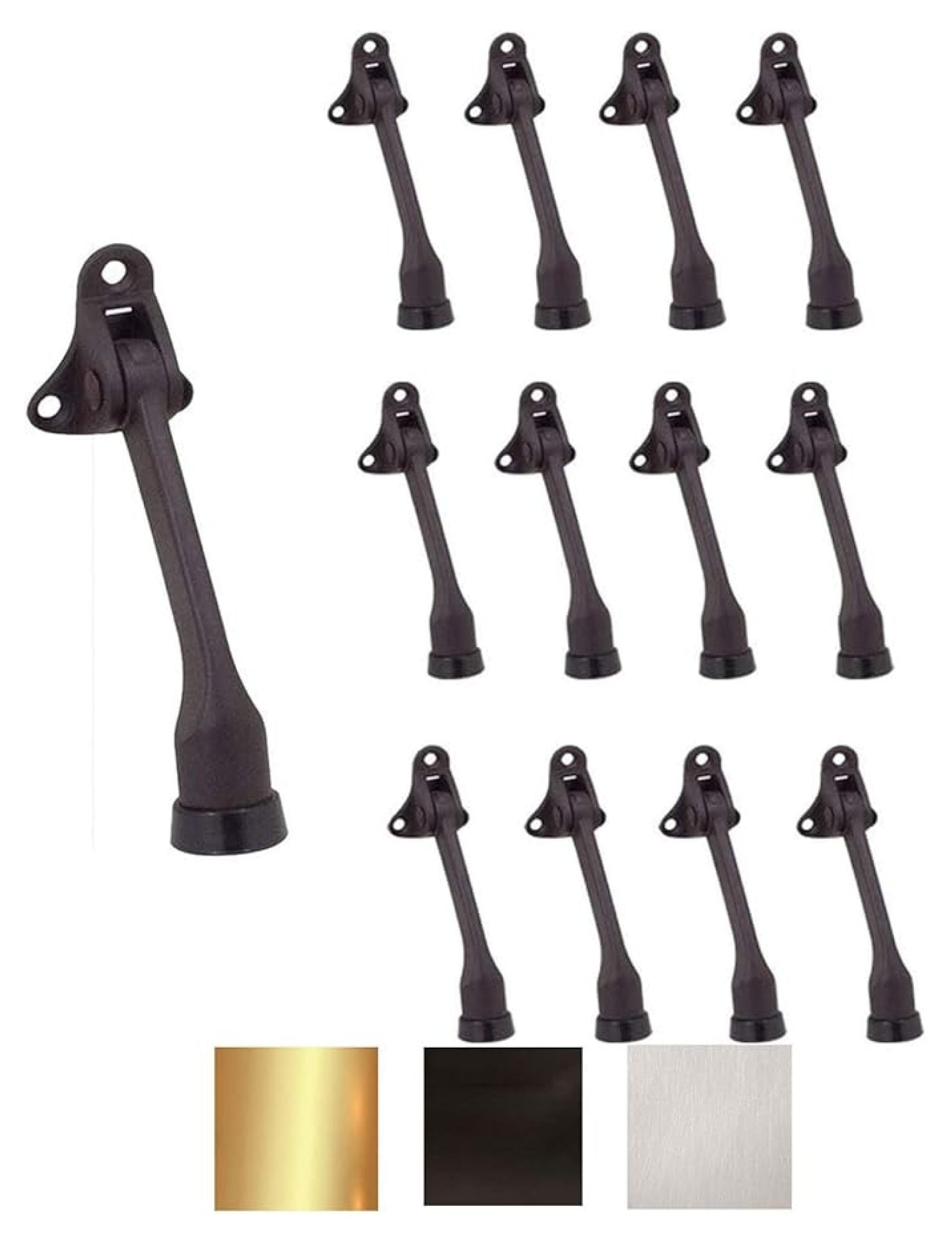 Litepak Kickdown Door Stop Polished Brass Premium Holder ORB Doorstop 4" (Oil-Rubbed Bronze (ORB), 20 Pack)