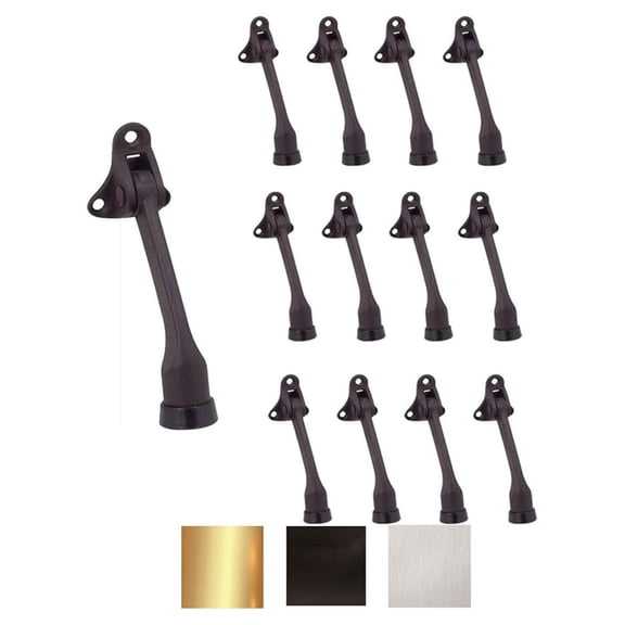 Litepak Kickdown Door Stop Polished Brass Premium Holder ORB Doorstop 4" (Oil-Rubbed Bronze (ORB), 20 Pack)