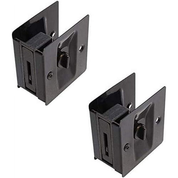 Litepak Pocket Door Lock Privacy Sliding Elegant Easy Install w Screws (2 Pack, Oil Rubbed Bronze)
