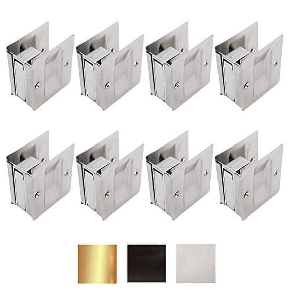 Litepak Pocket Door Pull Privacy Sliding Elegant Easy Install w Screws (8 Pack, Oil Rubbed Bronze)