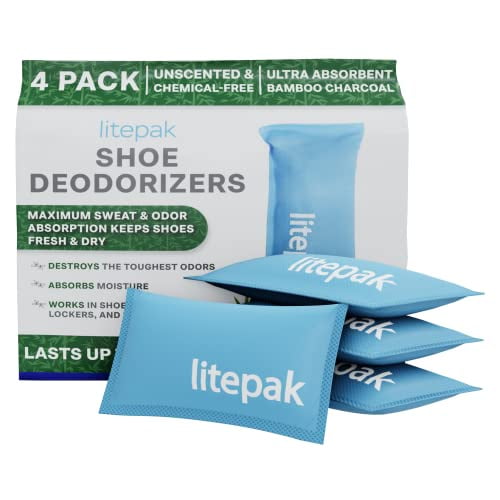Litepak Shoe Deodorizer and Odor Eliminator Activated Charcoal Odor