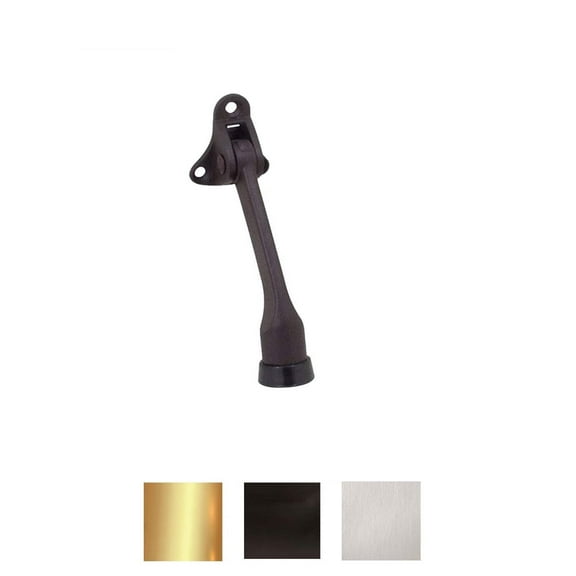 Litepak kickdown Door Stop Holder Flip Doorstop 4" (Oil-Rubbed Bronze (ORB), 1 Pack)