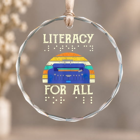 Literacy For All Visually Impaired Braille Teacher The Blind Ornament ...